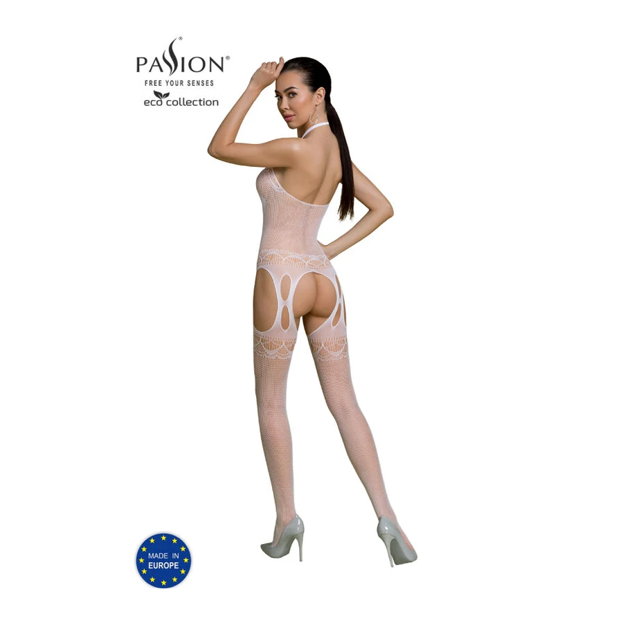 PASSION - COLLEZIONE ECO BODYSTOCKING ECO BS006 BIANCO